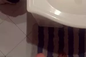 Masturbation and ejaculation in front of the mirror