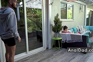 Stepdad Dakota Lovell and Derek Allen Share a Thick Cock in Taboo Anal Play.