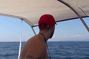 Powerful Ass Fucking of Tight Twink Bottom by Dominant Sailor on Boat