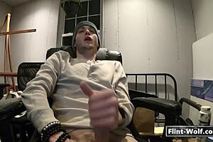 Flint Wolf begs for a wild suck session at night