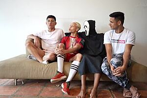 Sandriias gets banged hard in the back room chaos