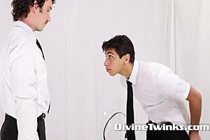 Een zondige vervolg met President Greg McKeon die Gabe Bradshaw bareback boort