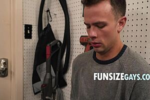 Janitor Just Casually Fucks a Tiny Twink in the Back Room