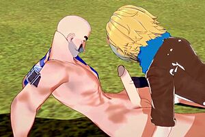 Ezreal in Braum iz League of Legends se razdivjata s hardcore ročnim in sesanjem v 3D pornu