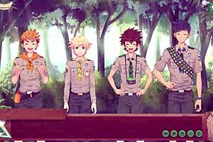 फॉरेस्ट में हाइकिंग गेम फ्रेंड्स के साथ स्नीकी ट्विंक एडवेंचर के लिए