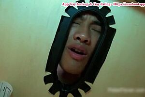 damn, this handsome japanese twink gets pounded hard by a bear!