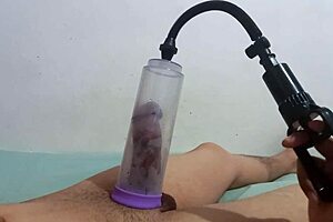 Man, sucking that dick with the pump feels unreal today