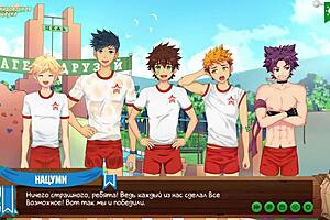 Пич, приятели от играта лагер еп 9 дадоха на Natsumi сочна свирка!