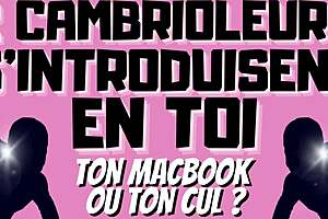 Ich bin so scharf auf diese 2 Einbrecher, die mich doppelt nehmen in französischem Gay-Audio