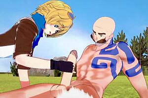 Yaoi League of Legends ada Ezreal dan Braum dalam seks hardcore dengan handjob, blowjob, dan kongkek intens gaya anime Jepun