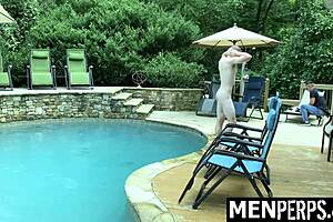 is the gay officer strip-searching this twink suspect thoroughly in the garage?