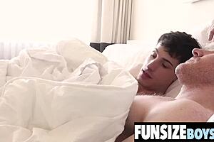 Waking up to the hottest gay sex with a smooth twink and massive cock on male-funsizeboys net