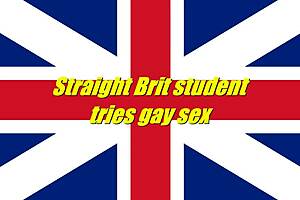 Preplavljen sem ob gledanju, kako ta hetero britanski študent prvič poskusi gej seks.