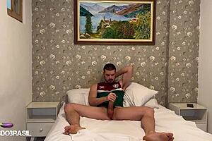 Yo, watch Lucas dominate Novinho with a huge toy!