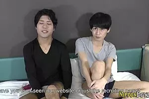 Japanese twinks cum shower in high definition gay anal scene