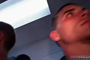 Young and straight army recruits try out gay sex in a three woman and one man scene