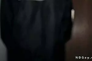 Hunk security guard gets it on with twink neighbor
