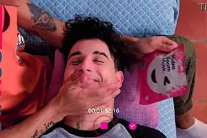 Skincare session with boyfriend turns into hot fucking.