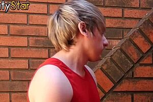 Hey, watch me, a naughty blonde, getting wild with a huge toy