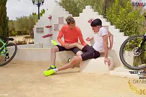 Hot cyclists on Staxus can’t help but to pull over and have sex
