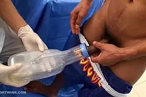 Gay Asian twinks in kinky bareback sex scene