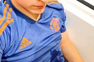 Wow! Cute French Boy Pisses on Face and Cums Hard