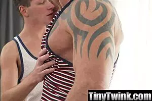 Young guy feels his cock growing hard by the minute