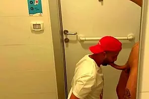 Public restroom affair with a Middle Eastern man with a big dick