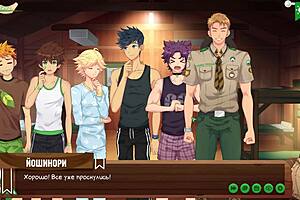 游戏朋友营地第10集在海滩上用俄语聊天，就在岸边放松。