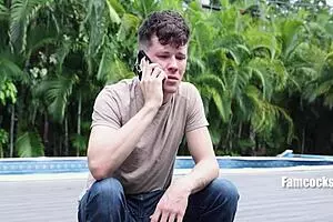 Step Father Catches Twinks WANKING Hard