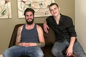Hipster impregnates skinny gay man
