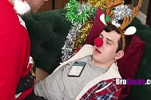 Step-bro's naughty Christmas Eve surprise