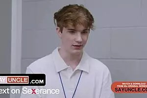 Cute Twink's First Dick in Wild Parody Sexerance Part 2