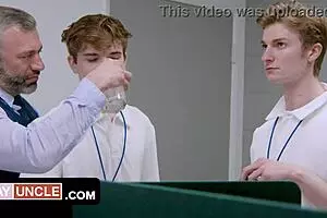 Cute Twink's First Dick in Wild Parody Sexerance Part 2